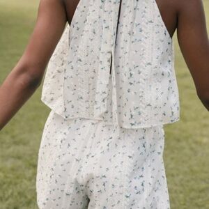 Petal and Pup Floral Halter Romper